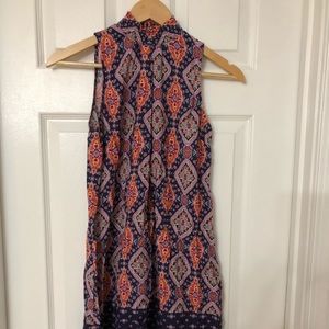NWT Mock Neck Navy Floral Dress by Lots of Love